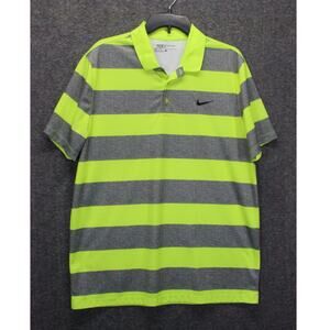 Nike Golf Dri-Fit Men's Short Sleeve Standard Fit Polo Shirt Large Gray Green
